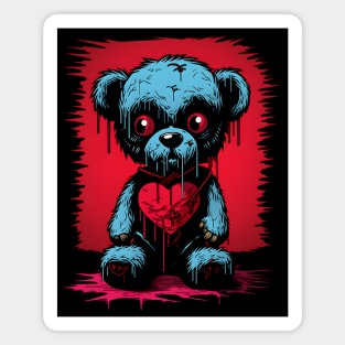 Sad Teddy Bear - Emo Style Magnet